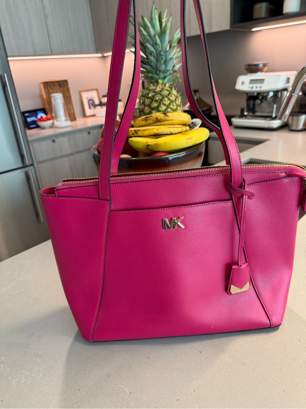 Michael Kors Hot Pink Saffiano Leather Tote